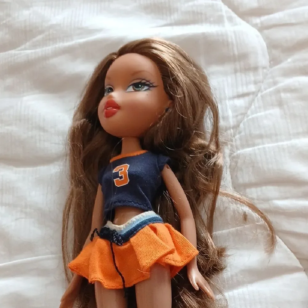 Fashion Doll Set with Orange and Purple Outfits